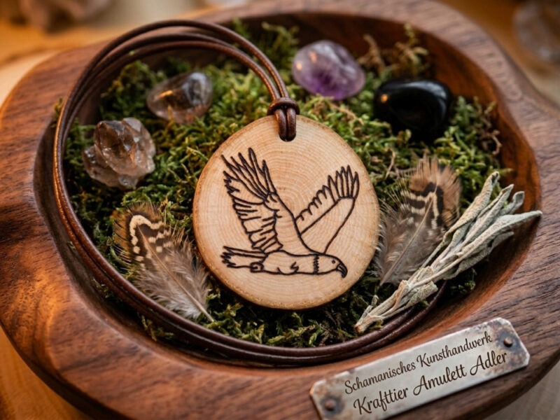 Krafttier Amulett "Adler" mit Zubehör