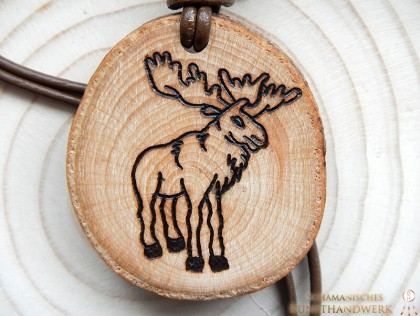 Krafttier Amulett "Elch" (Abb. ähnlich)