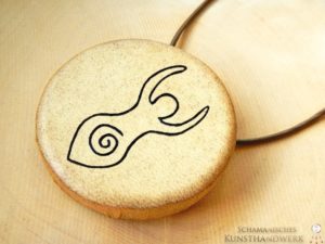 Schamanentrommel Amulett "Spiralgöttin"
