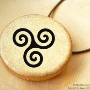 Schamanentrommel Amulett "Triskele"