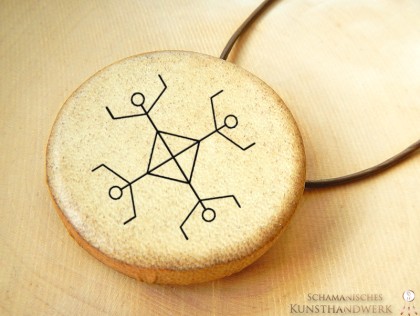 Schamanentrommel Amulett "Weltenachse" (Abb. ähnlich)