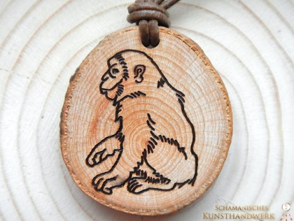 Krafttier Amulett "Affe" (Abb. ähnlich)