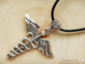 Metall Anhänger "Hermesstab"