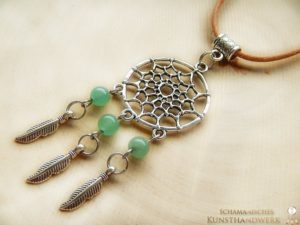 Traumfänger Amulett "Aventurin (grün)"