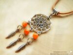 Traumfänger Amulett "Calcit (orange)"