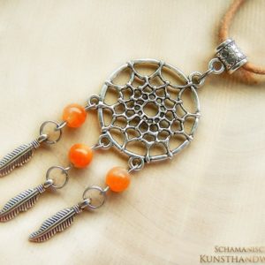 Traumfänger Amulett "Calcit (orange)" – Bild 2