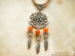 Traumfänger Amulett "Calcit (orange)" – Bild 3