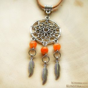 Traumfänger Amulett "Calcit (orange)" – Bild 3