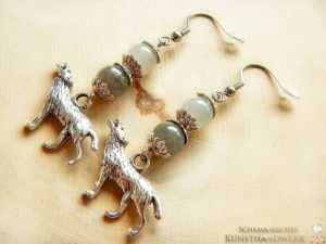 Krafttier Ohrringe "Wolf"