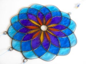 Sonnenfänger "Mandala Blume (Blau)"
