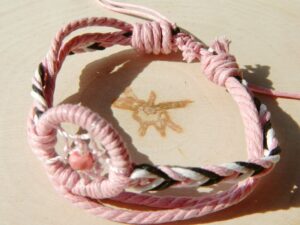 Traumfänger Armband "Rosa"