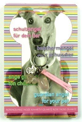 Schutzengel Anhänger für Hunde "Rosenquarz"