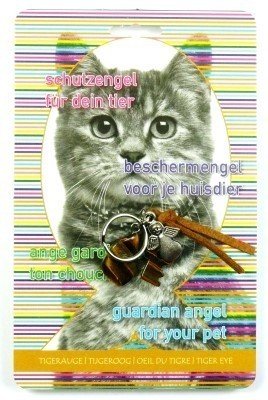 Schutzengel Anhänger für Katzen "Tigerauge"