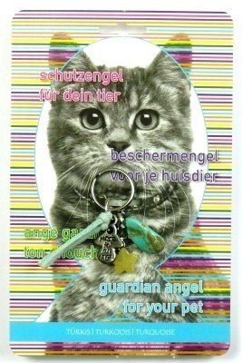 Schutzengel Anhänger für Katzen "Türkis"
