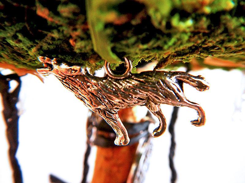 Beltane Baum "Runen" - Wolf Freki Motivanhänger (Abb. ähnlich)