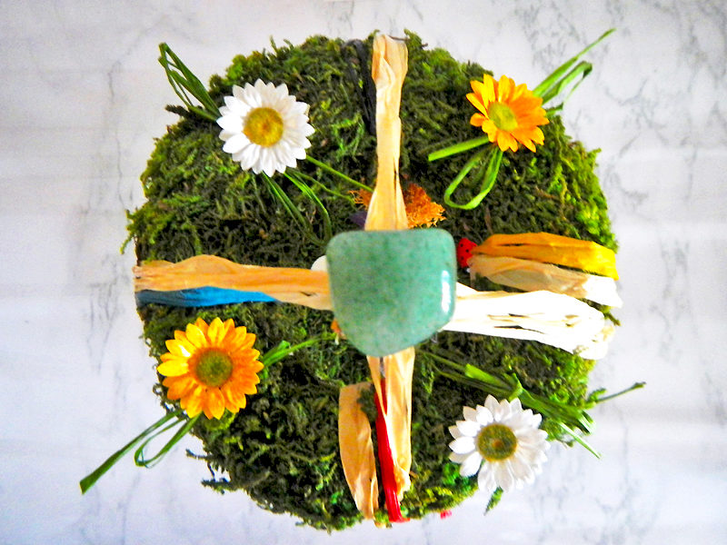 Beltane Baum "Wicca" - Kranz von oben (Abb. ähnlich)